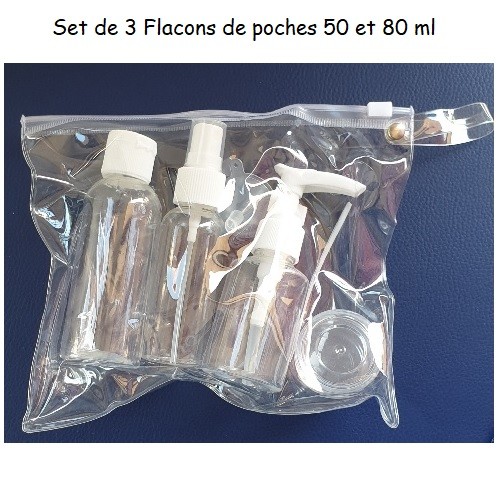SETFLACONS Set de 3 flacons 50-80-ml